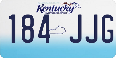 KY license plate 184JJG