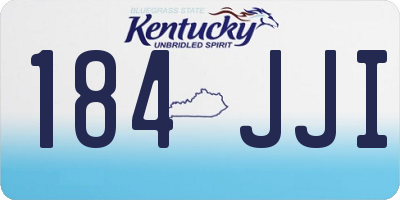 KY license plate 184JJI
