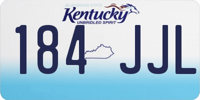KY license plate 184JJL