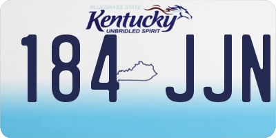 KY license plate 184JJN