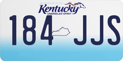 KY license plate 184JJS