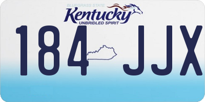 KY license plate 184JJX