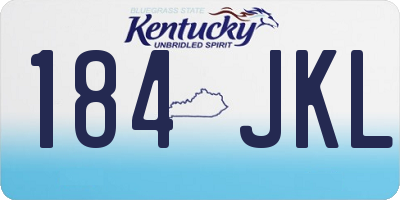 KY license plate 184JKL