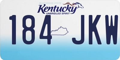 KY license plate 184JKW
