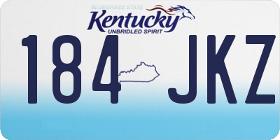 KY license plate 184JKZ