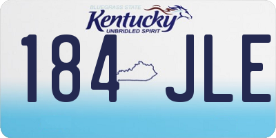 KY license plate 184JLE