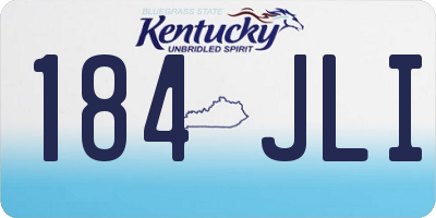 KY license plate 184JLI