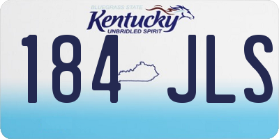 KY license plate 184JLS