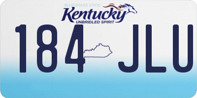 KY license plate 184JLU