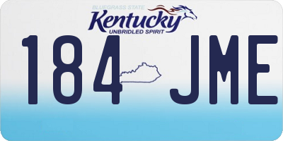 KY license plate 184JME