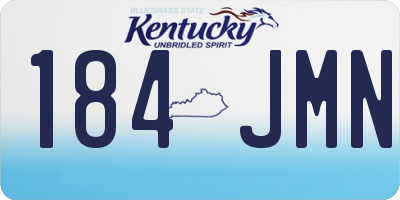 KY license plate 184JMN
