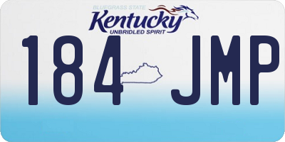KY license plate 184JMP