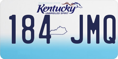 KY license plate 184JMQ