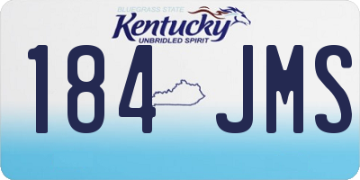KY license plate 184JMS