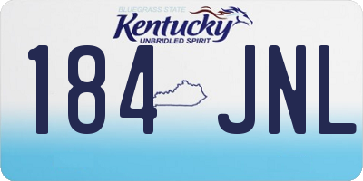 KY license plate 184JNL