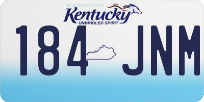 KY license plate 184JNM