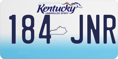 KY license plate 184JNR