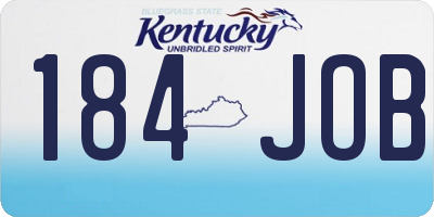 KY license plate 184JOB