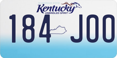 KY license plate 184JOO
