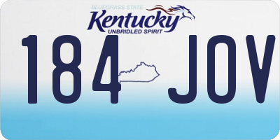KY license plate 184JOV