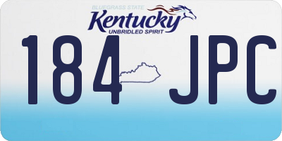KY license plate 184JPC