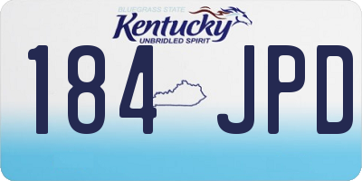 KY license plate 184JPD