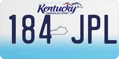 KY license plate 184JPL