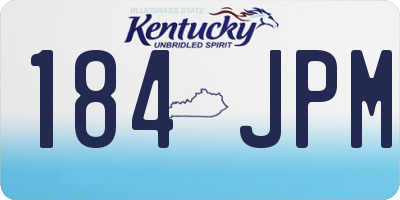 KY license plate 184JPM