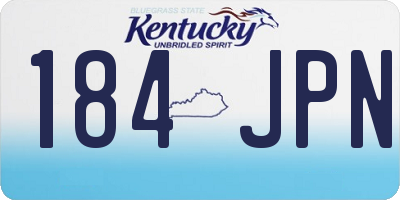 KY license plate 184JPN