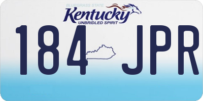 KY license plate 184JPR