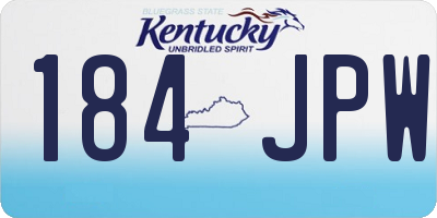 KY license plate 184JPW