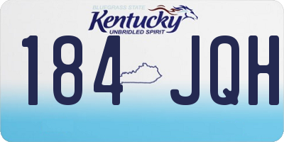 KY license plate 184JQH