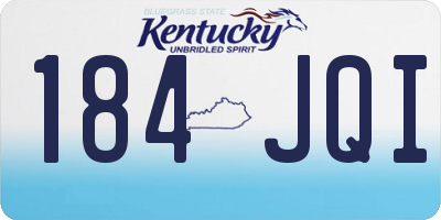 KY license plate 184JQI