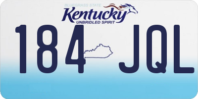 KY license plate 184JQL