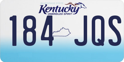 KY license plate 184JQS