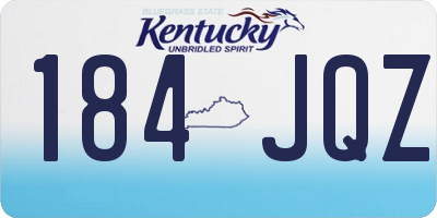 KY license plate 184JQZ