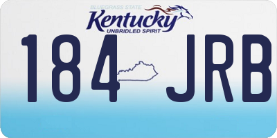 KY license plate 184JRB