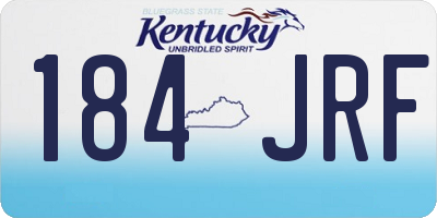 KY license plate 184JRF