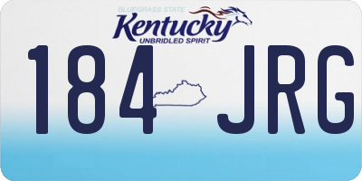 KY license plate 184JRG