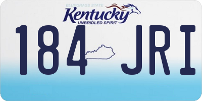 KY license plate 184JRI