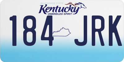 KY license plate 184JRK