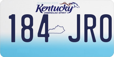 KY license plate 184JRO