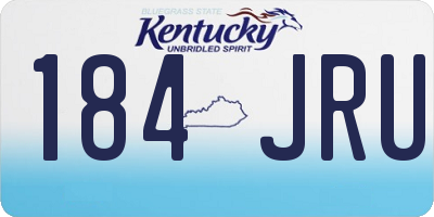 KY license plate 184JRU