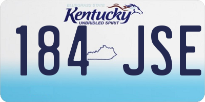KY license plate 184JSE