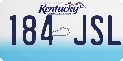 KY license plate 184JSL