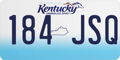 KY license plate 184JSQ