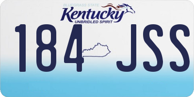 KY license plate 184JSS