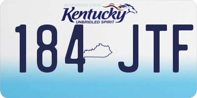 KY license plate 184JTF