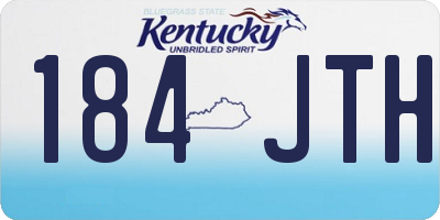 KY license plate 184JTH