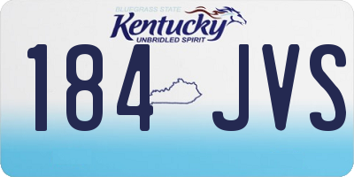 KY license plate 184JVS